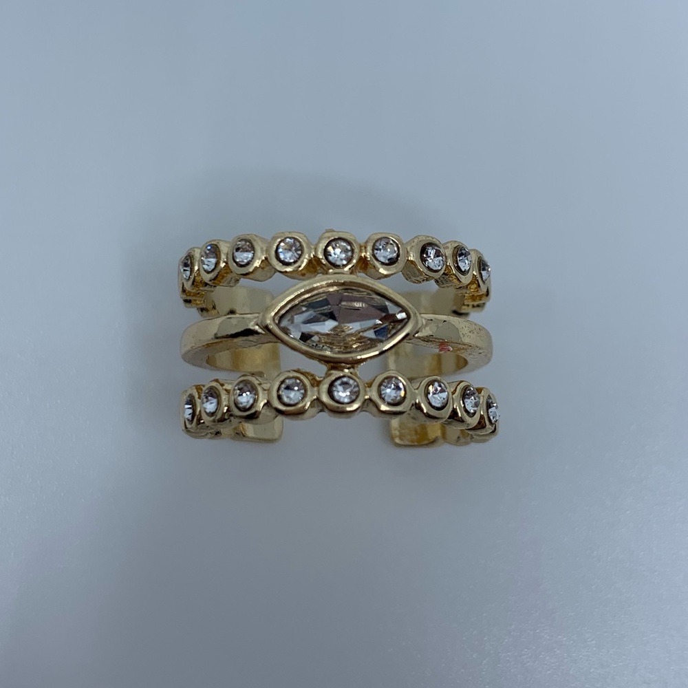 Luv AJ - Marquise Diamond Disc Statement Ring